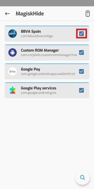 Lista de apps para ocultar root