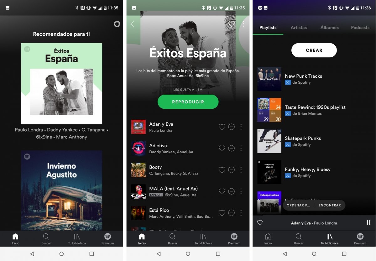 Lista de éxitos España en Spotify