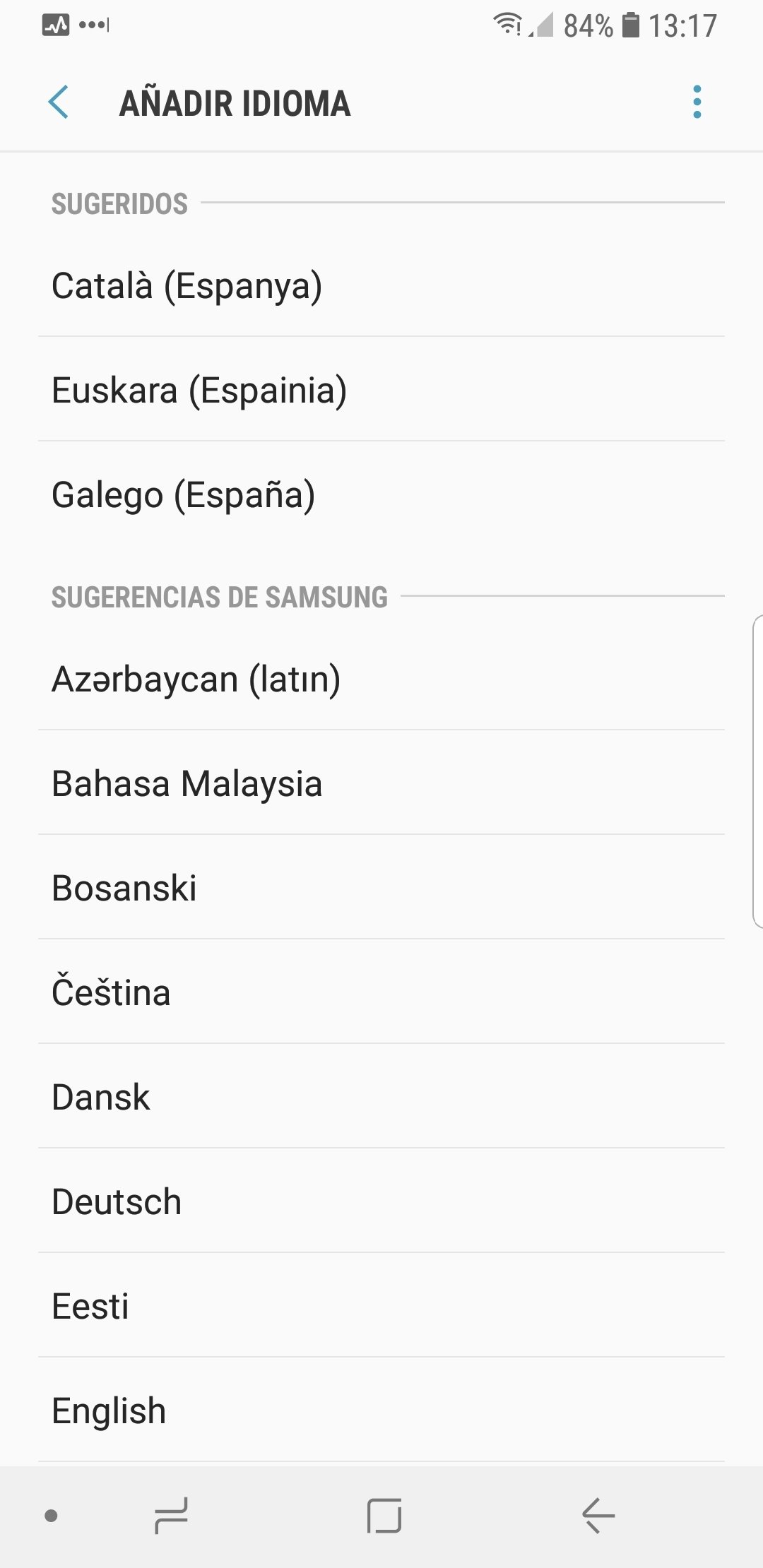 Lista de idiomas soportados por Android