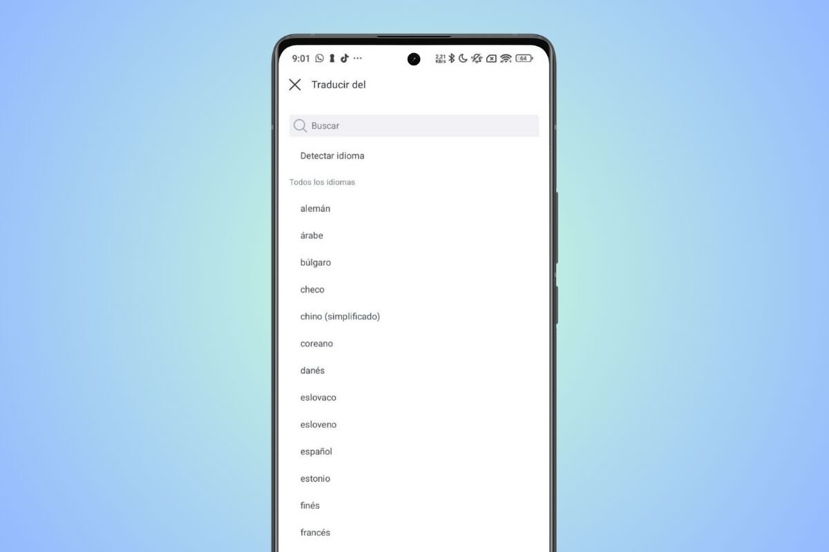 Listado de idiomas soportados por DeepL en su app para Android