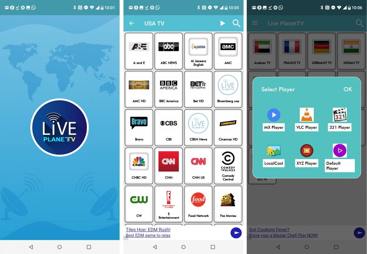 Live Planet TV es otra app de ver TV en Android
