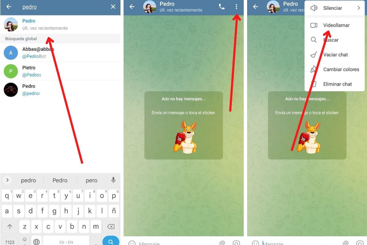 Llamadas individuales en Telegram con vídeo