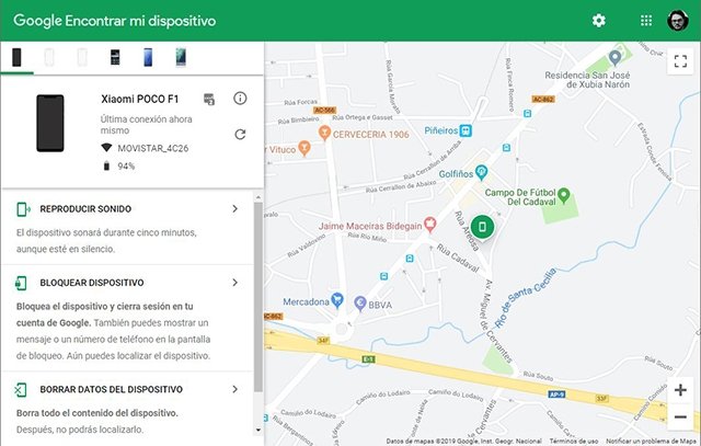Localización en el mapa de un terminal Android
