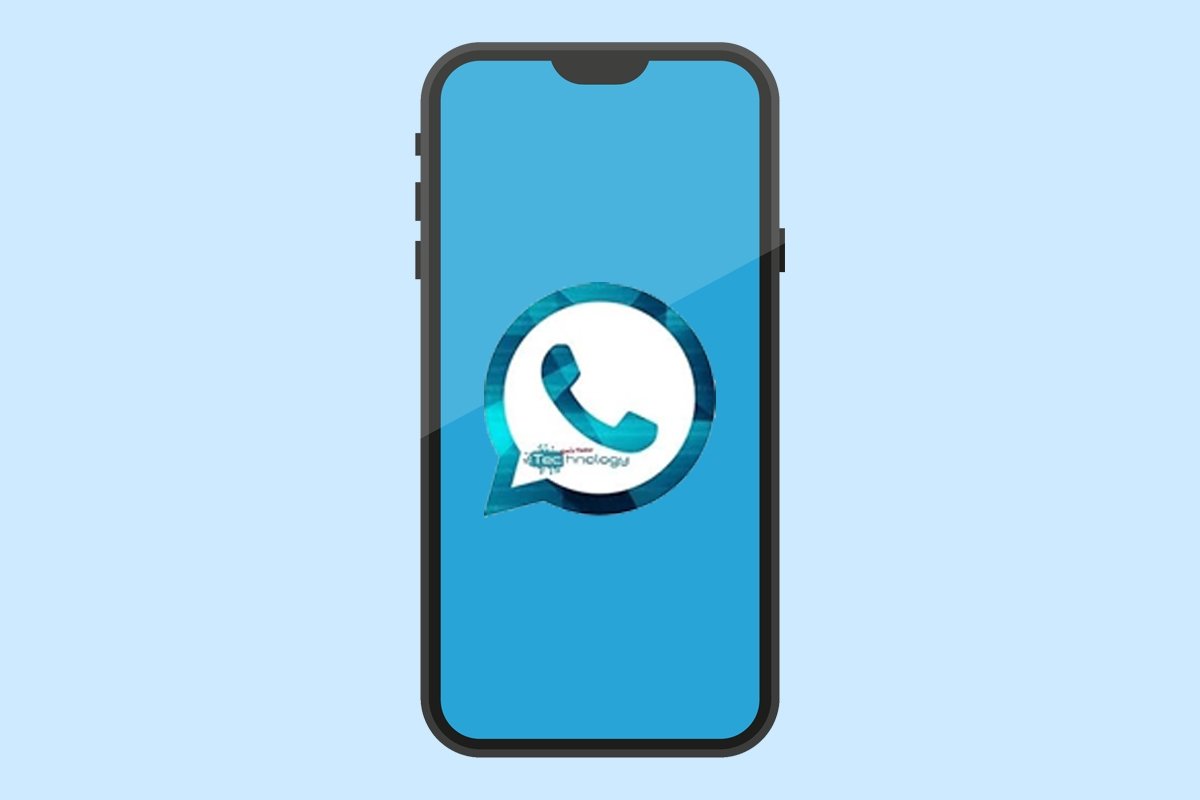 Logo de JTWhatsApp sobre un móvil Android