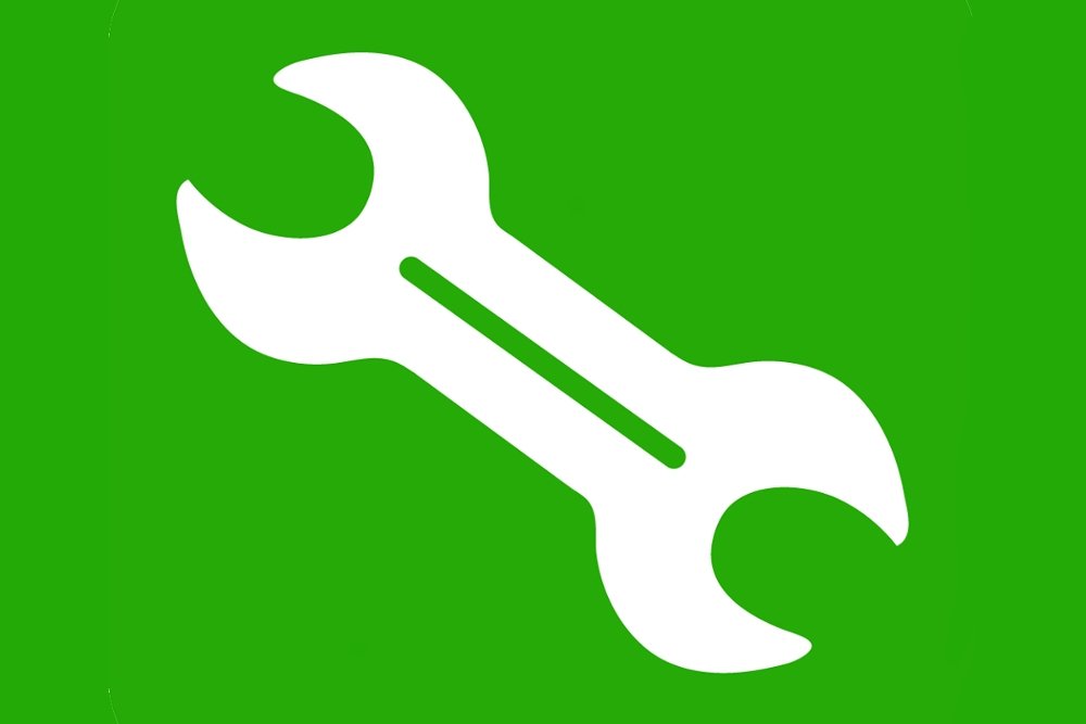 Logotipo sobre fondo verde de SB Game Hacker