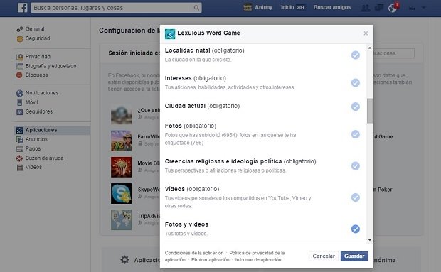 Los datos personales que Lexulous Word Game puede recabar sobre mí