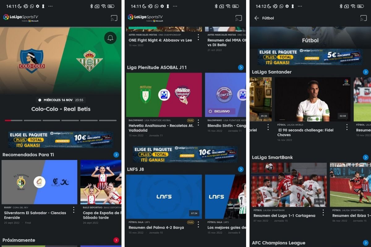 Los esfuerzo de LaLiga por competir con otras apps y ofrecer contenidos exclusivos