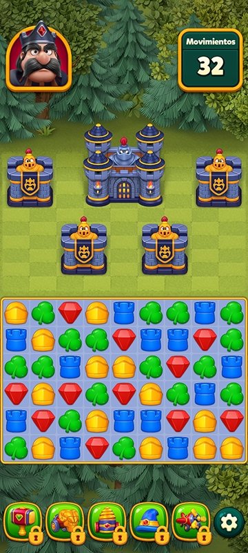Los niveles de combate en Royal Kingdom son diferentes a los puzles match-3 normales