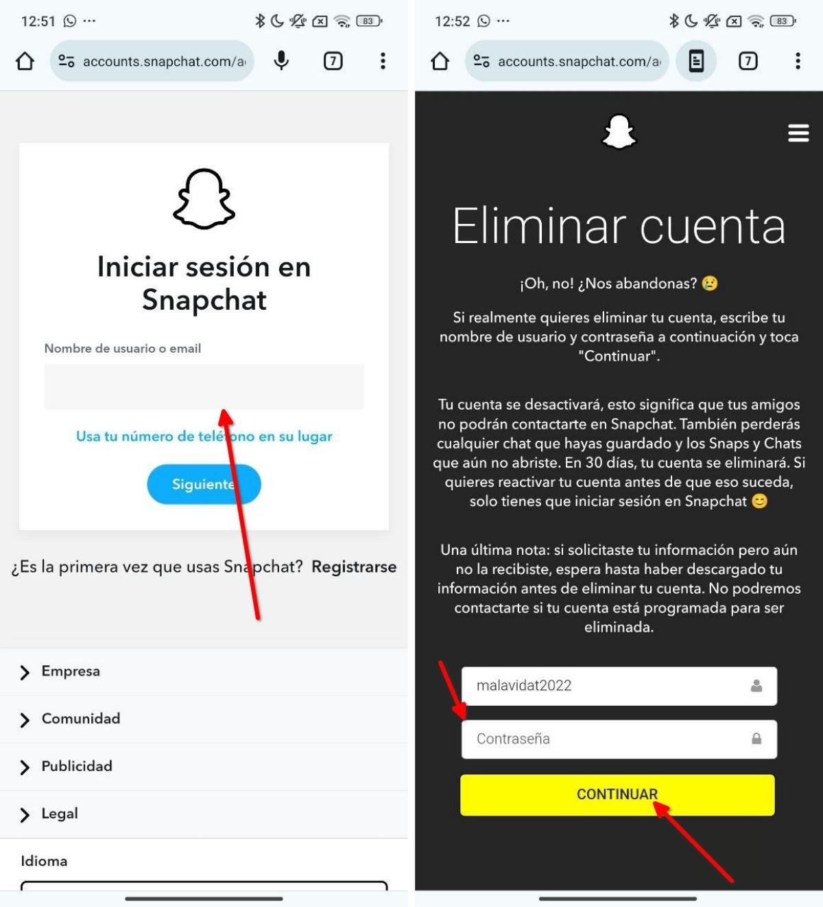 Los sencillos pasos que debes seguir para desactivar tu cuenta de Snapchat