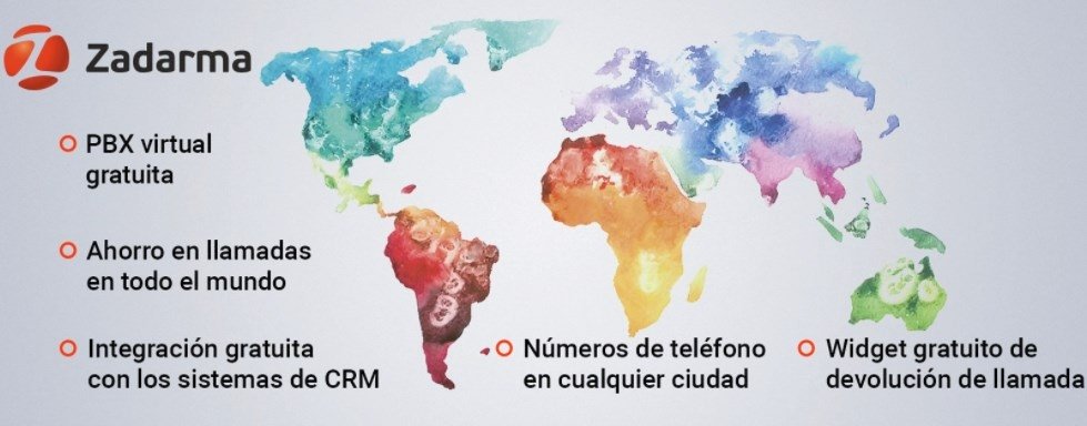 Los servicios de Zadarme funcionan en decenas de países de todo el mundo