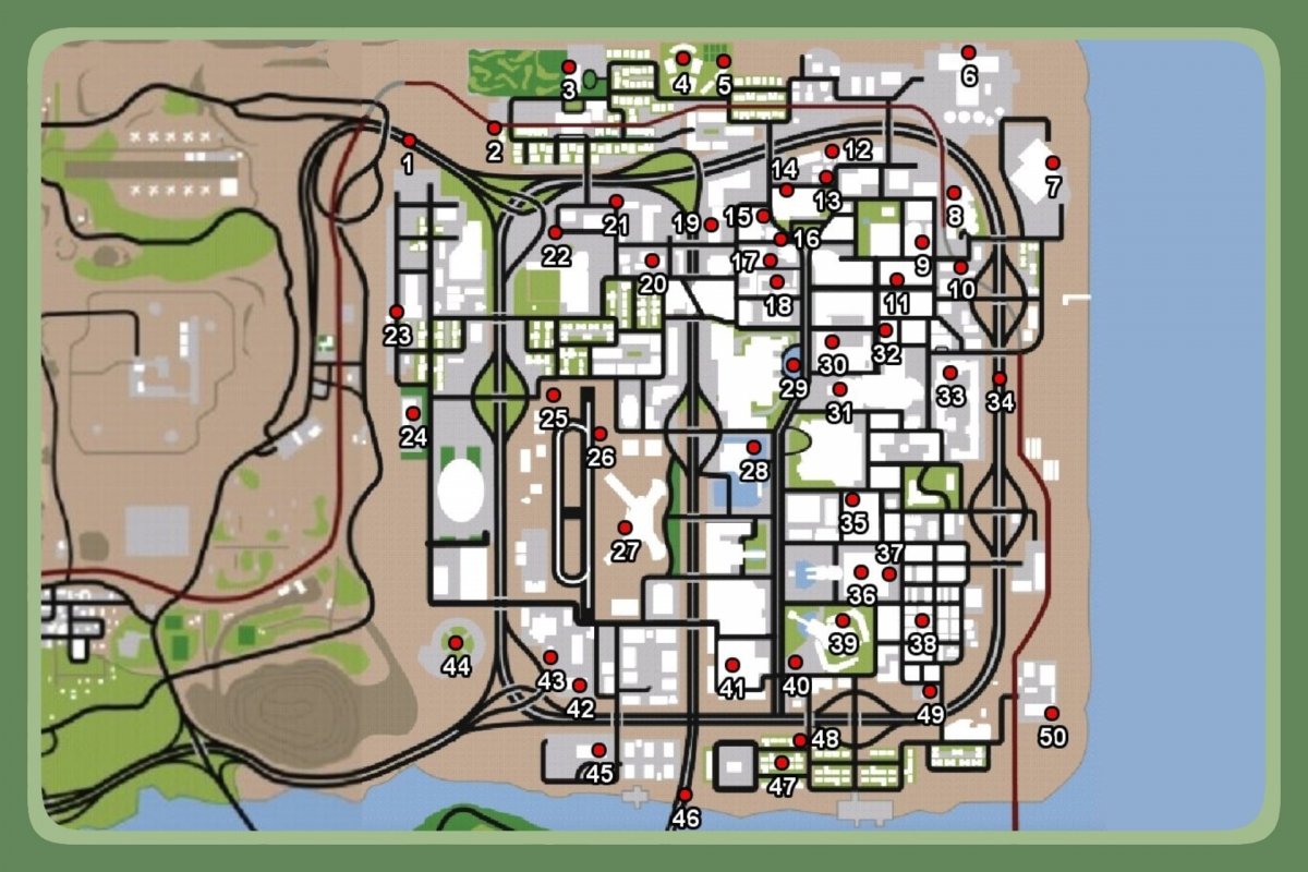 Mapa de herraduras en GTA San Andreas