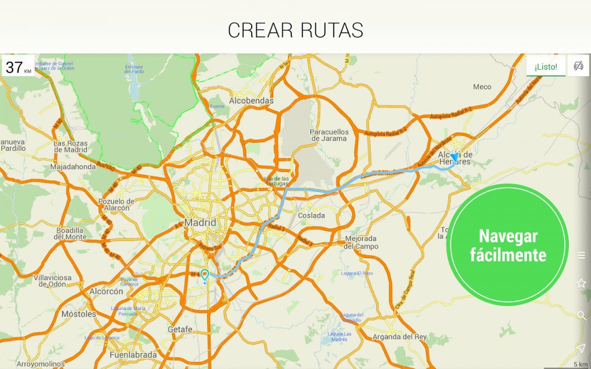 MAPS.ME permite planificar rutas con antelación