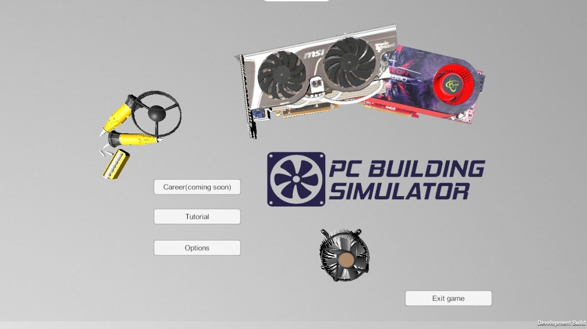 Menú de PC Building Emulator