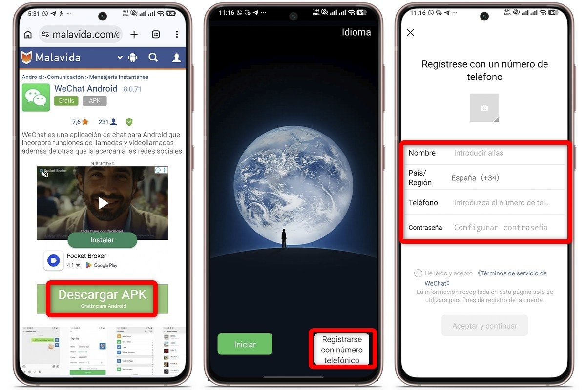 Método para crear tu cuenta de WeChat o QQ aunque no vivas en China