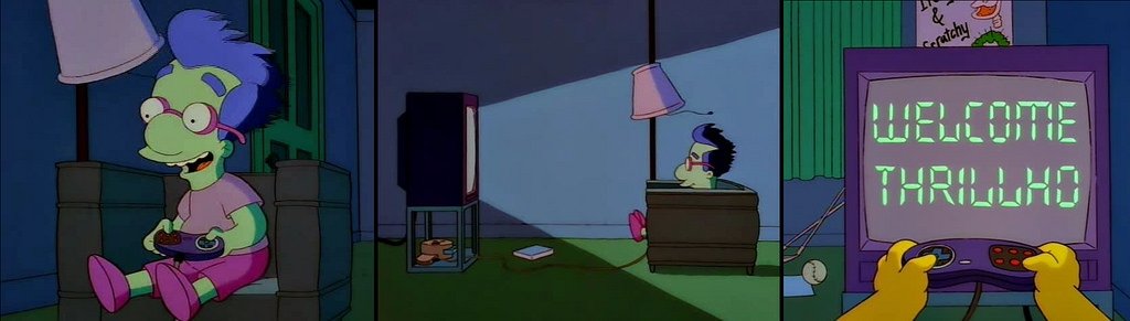 Milhouse jugando a Bonestorm