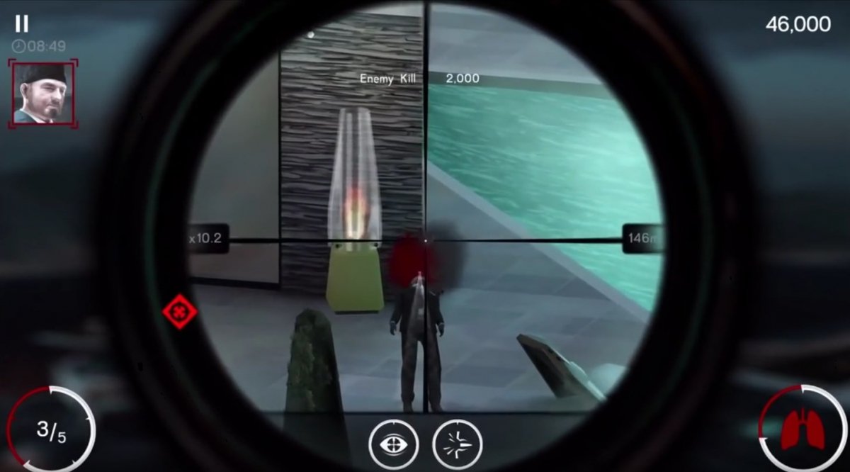 Mirilla telescópica en Hitman Sniper