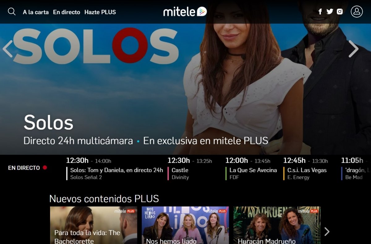 Mitele es la app con contenidos en vivo y a la carta del grupo Mediaset