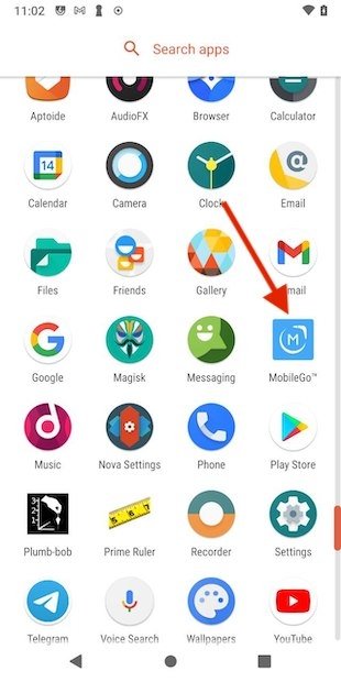 MobileGo Instalada en Android