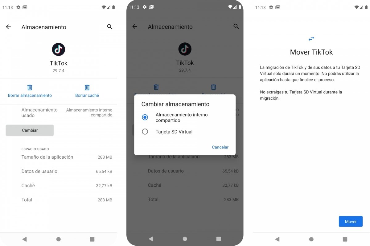 Mover aplicaciones a microSD en Android
