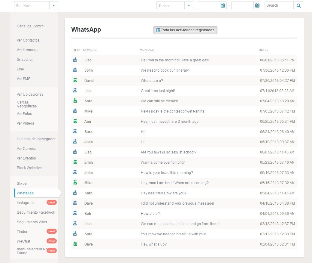 mSpy usado para espiar WhatsApp