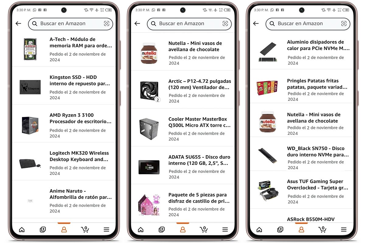 Muchas compras seguidas en poco tiempo