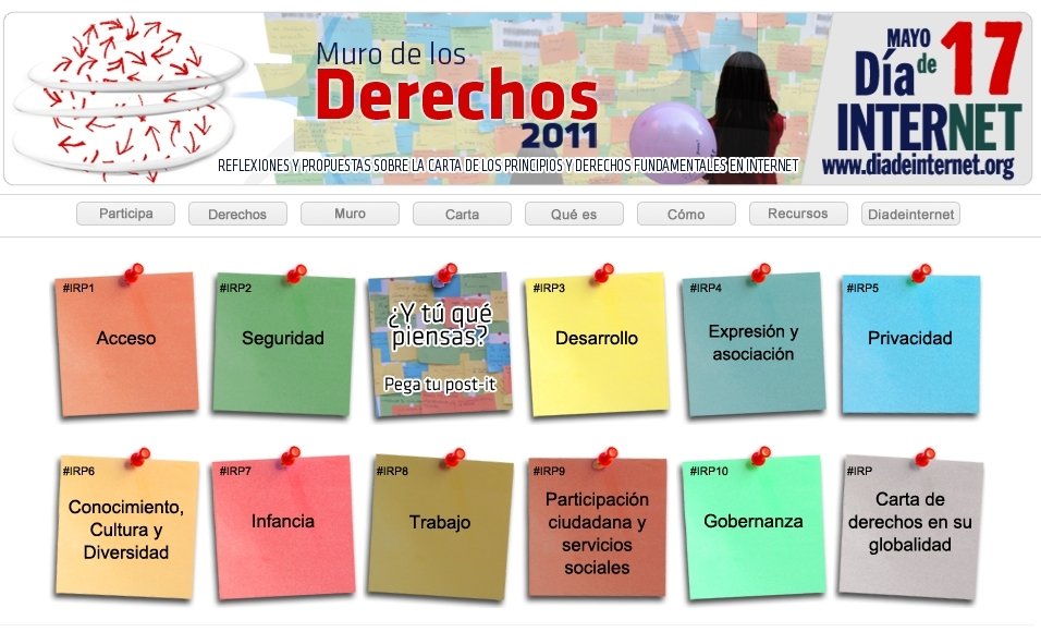 Muro de los Derechos de Internet Día de Internet