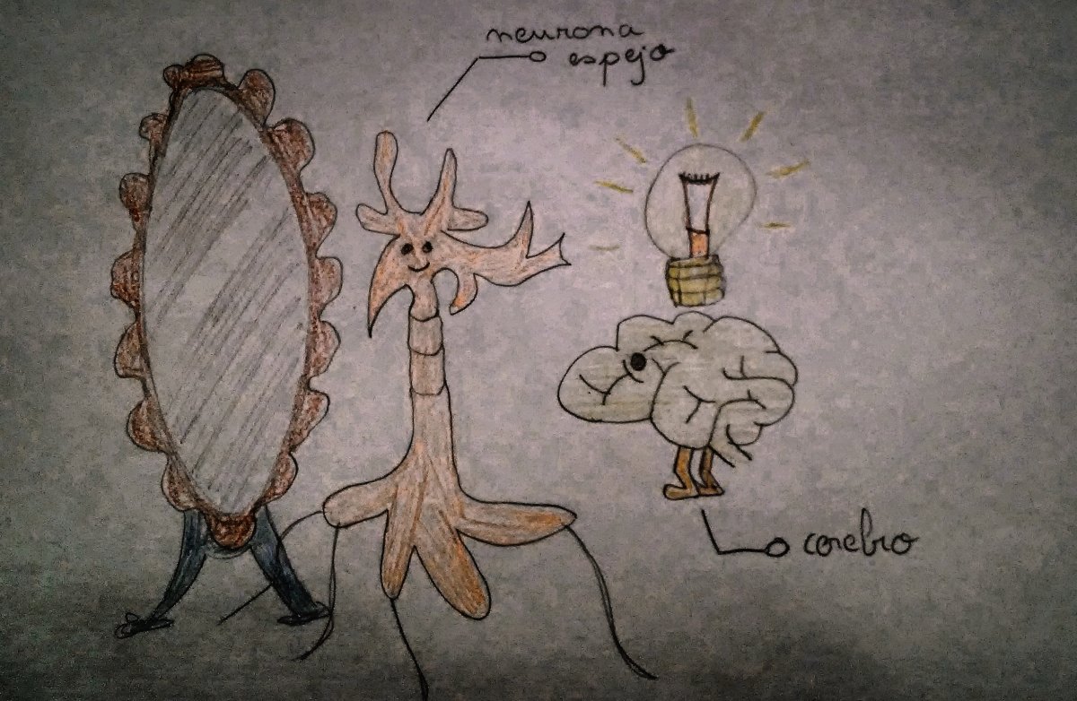Neurona espejo dibujado por un niño de 9 años... ¡gracias Adrián!