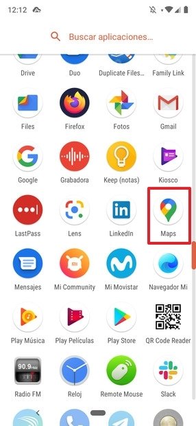 Nombre original del atajo aún presente en el box de aplicaciones