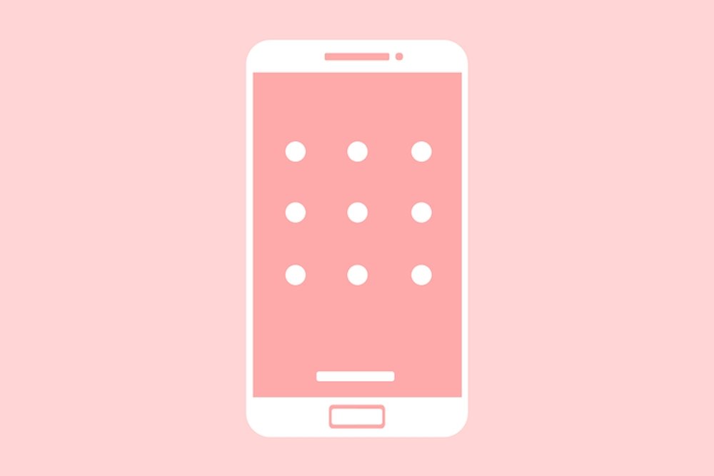 Imagen conceptual del patrón de desbloqueo de un móvil Android