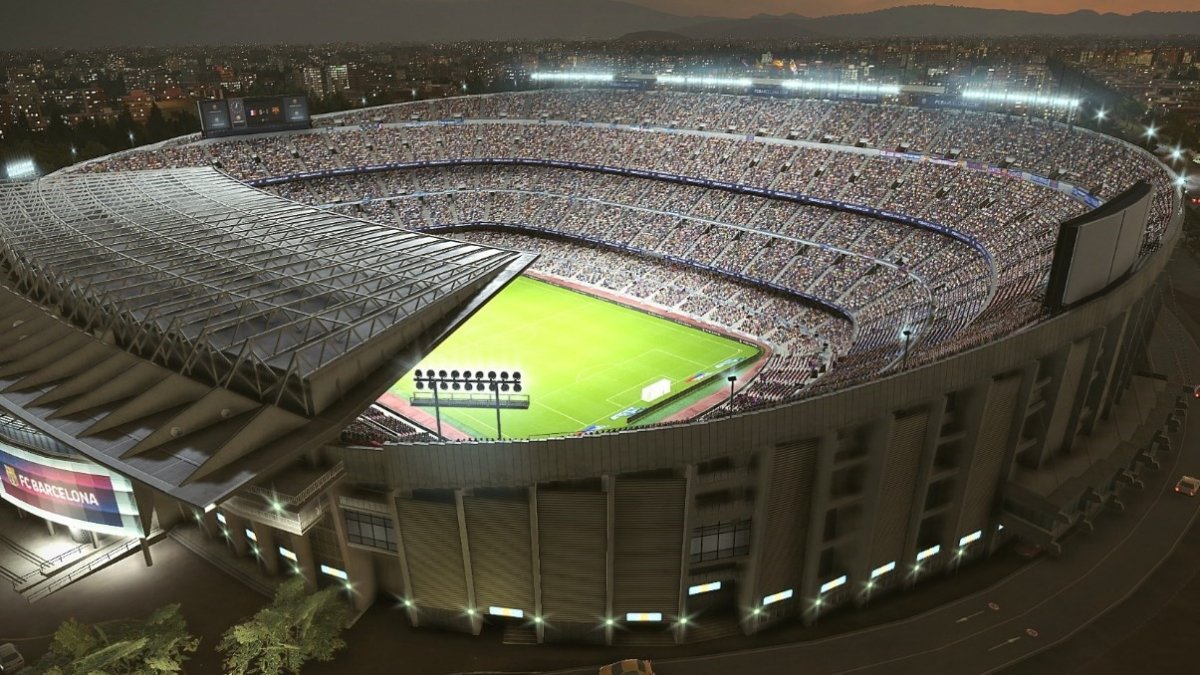Imagen del Camp Nou en PES 2019