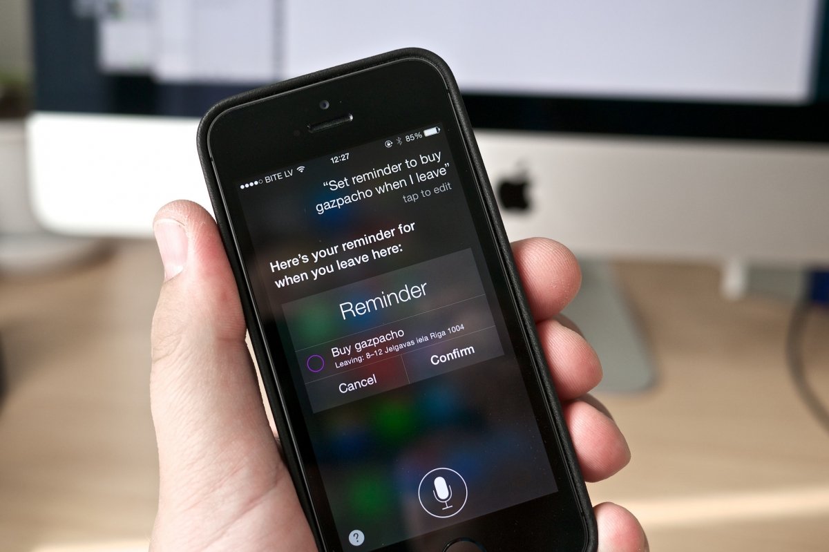 Siri en un iPhone