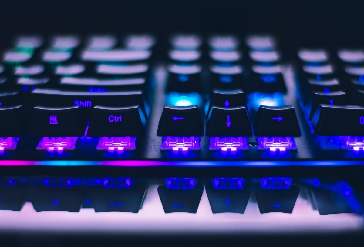 Teclado de un PC gamer