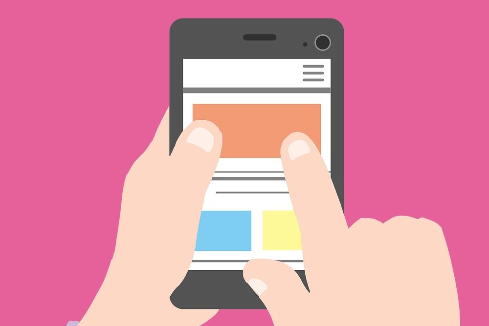 Un usuario usando una app