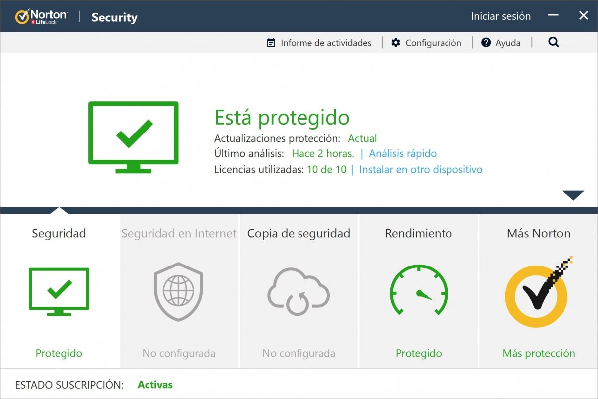 Norton Antivirus activo en un PC