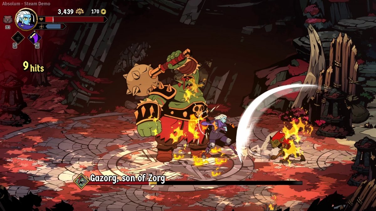 Nos enfrentamos a un jefe en Absolum