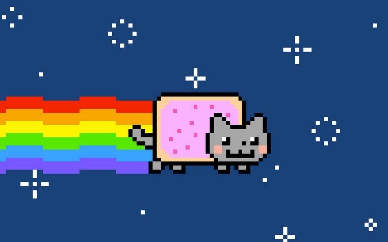 Nyan Cat, un meme en 8 bits que permite su animación en formato .GIF