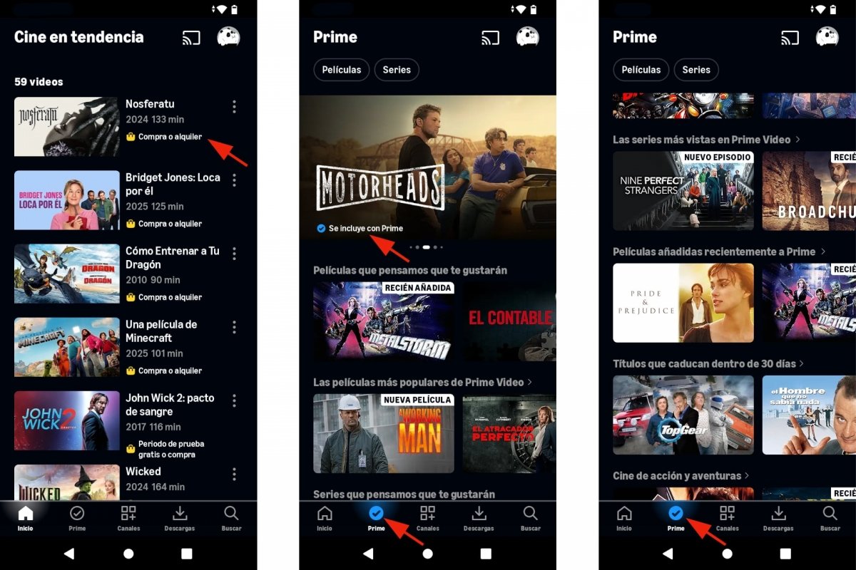 Ocultar botones de compra y alquiler en Amazon Prime Video