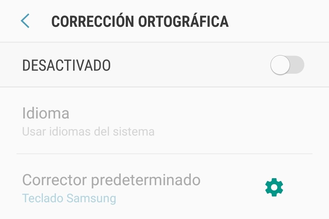 Opciones de corrección ortográfica