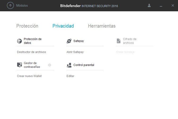 Opciones de privacidad en Bitdefender Internet Security 2016