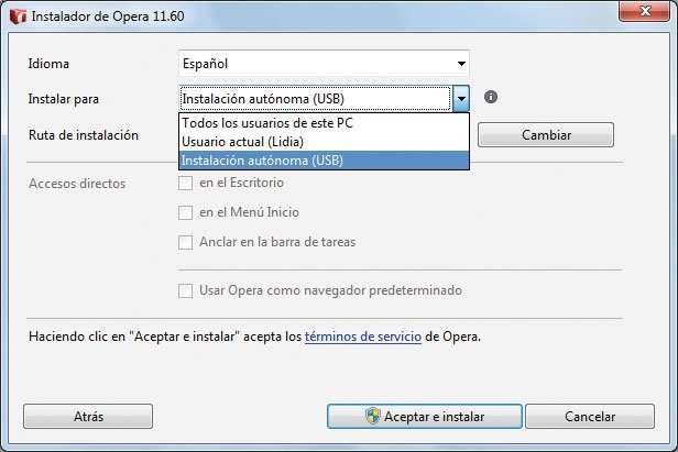 Opera portátil