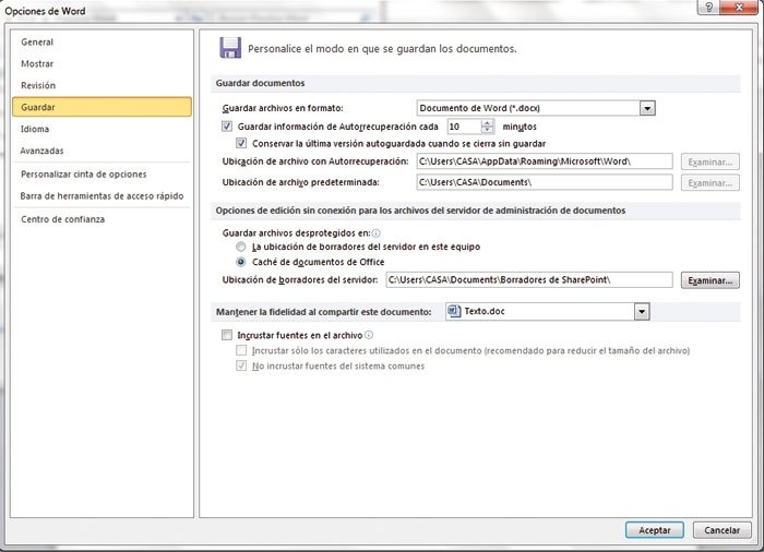 Optimiza Word 2010 7
