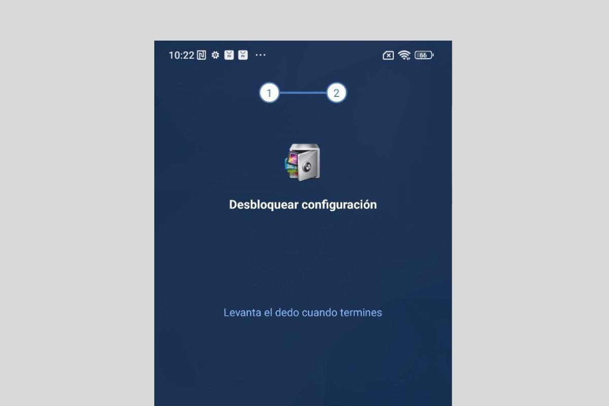 Pantalla de acceso en la aplicación AppLock en Android