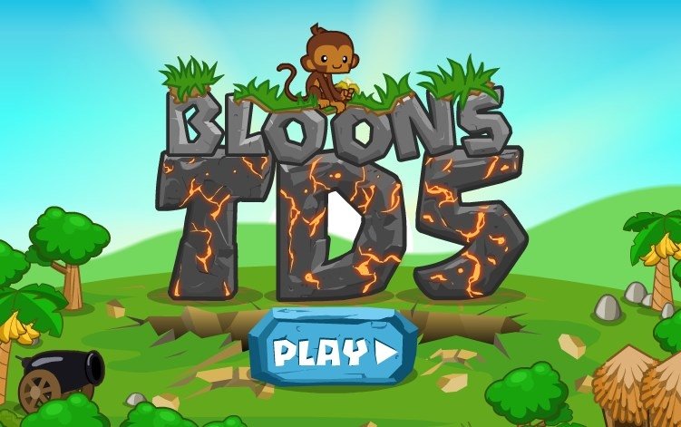 Pantalla de inicio de Bloons TD 5