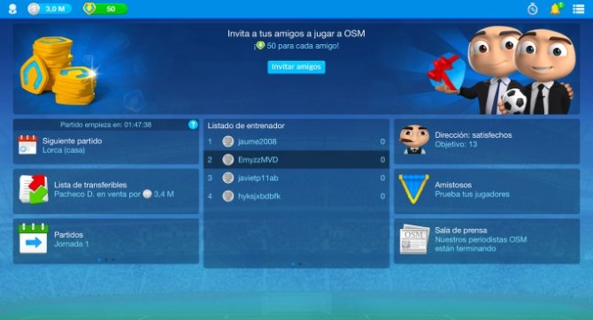 Pantalla principal de gestión de OSM