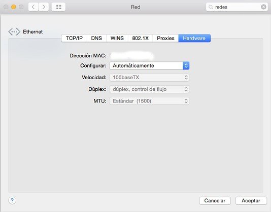 Para saber la MAC en OS X hay que seguir unos pocos pasos