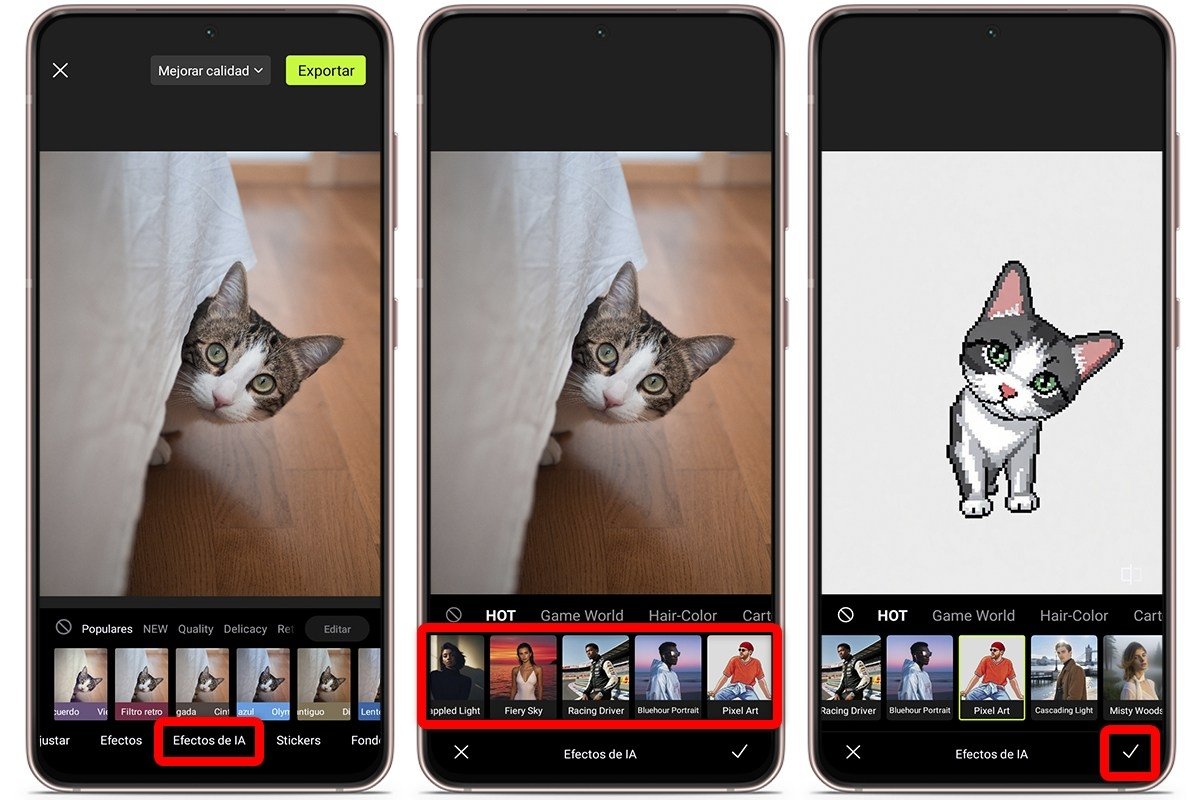 Pasos para aplicar un filtro inteligente de Hypic