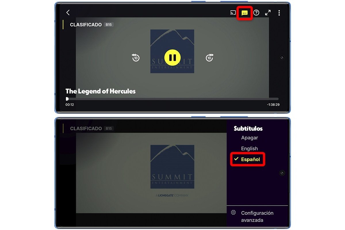 Pasos para colocar los subtítulos en espa?ol en Tubi desde Android