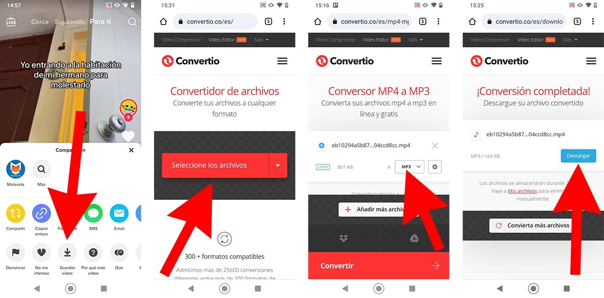 Pasos para convertir el audio de TikTok a MP3