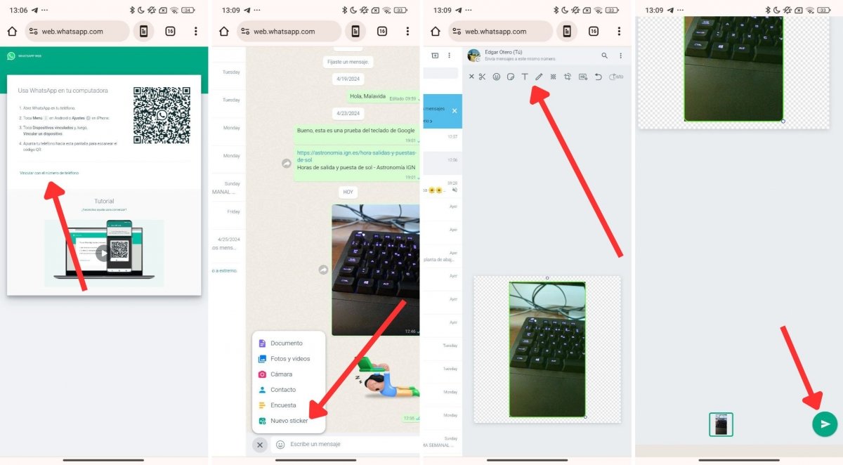 Pasos para crear tu propio sticker desde WhatsApp Web