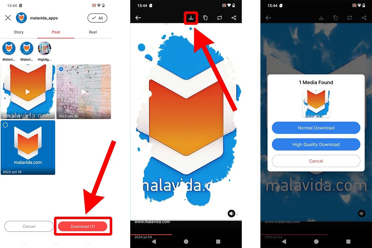 Pasos para descargar vídeos de Instagram con la app Story Saver